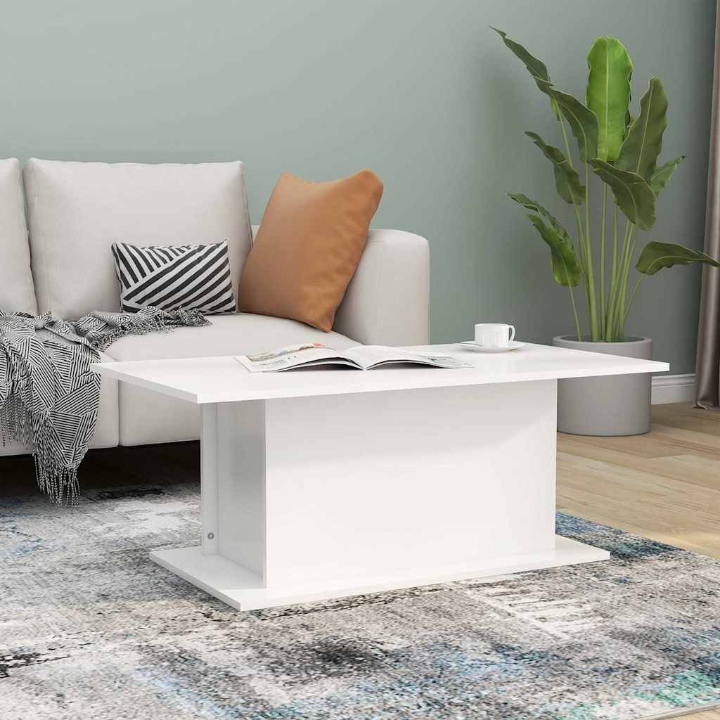 vidaXL Sohvapöytä valkoinen 102x55,5x40 cm tekninen puu
