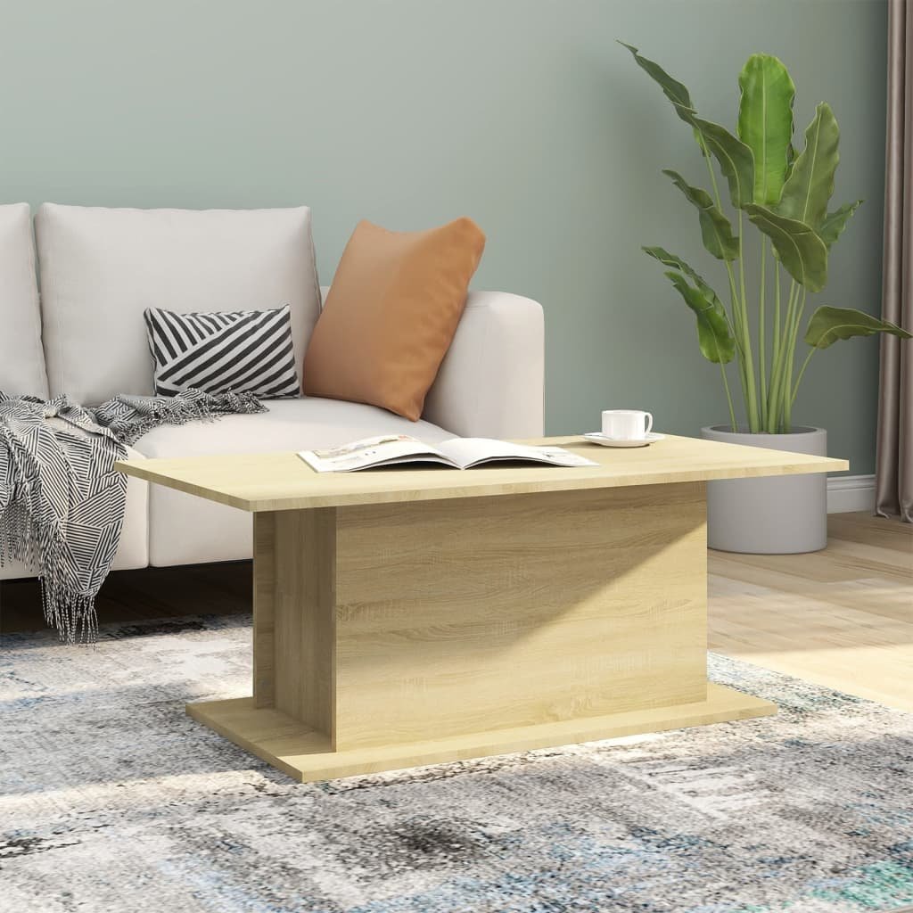 vidaXL Sohvapöytä Sonoma-tammi 102x55,5x40 cm tekninen puu