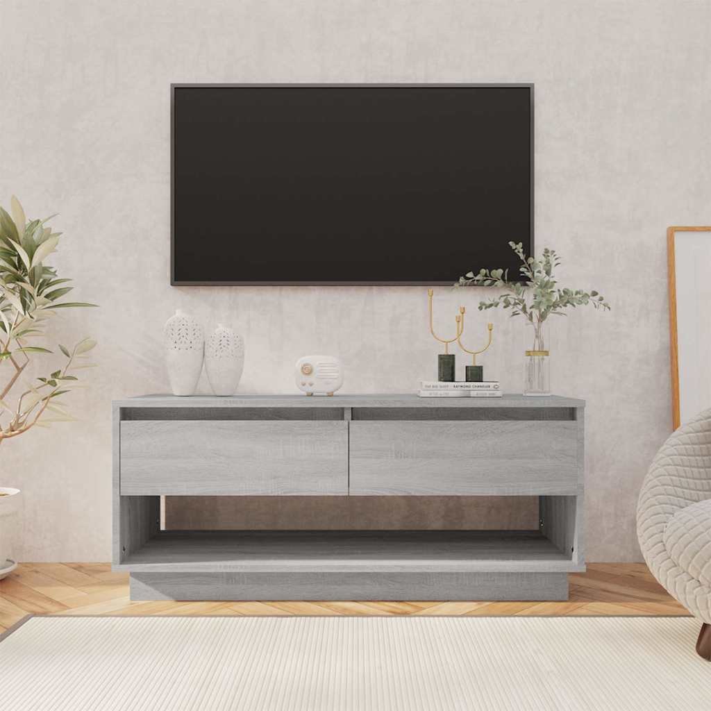vidaXL TV-taso harmaa Sonoma 102x41x44 cm tekninen puu