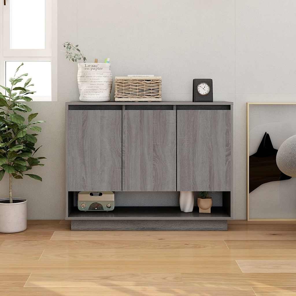 vidaXL Senkki harmaa Sonoma 97x31x75 cm tekninen puu