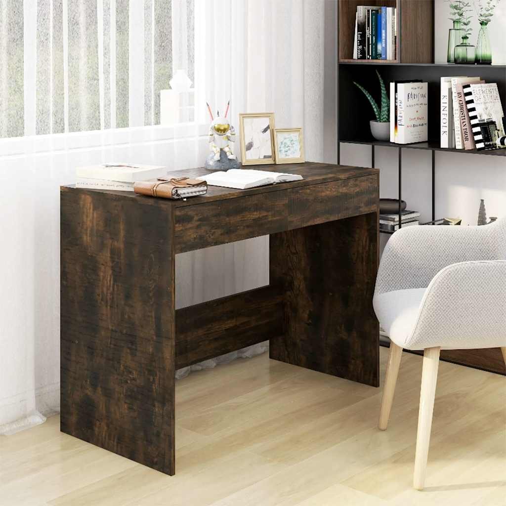 vidaXL Työpöytä savutammi 101x50x76,5 cm lastulevy