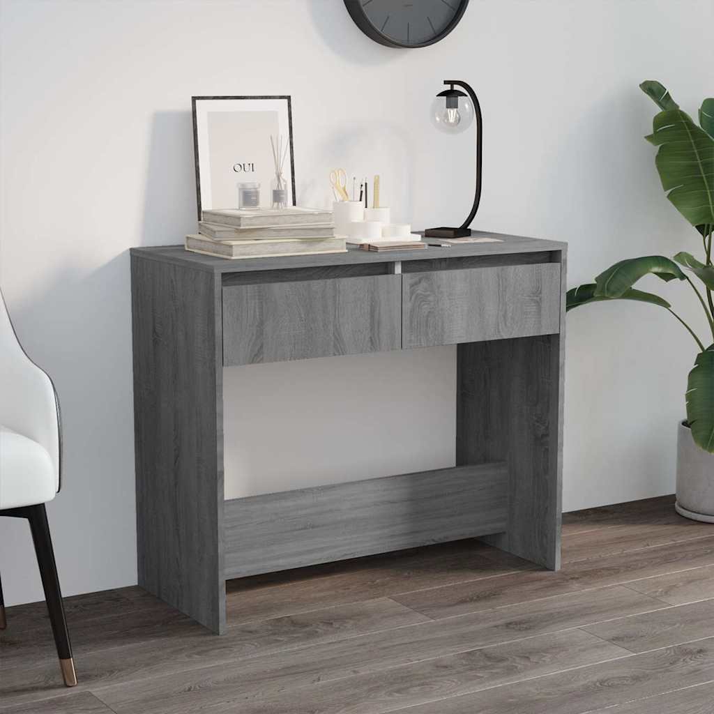 vidaXL Konsolipöytä harmaa Sonoma 89x41x76,5 cm tekninen puu