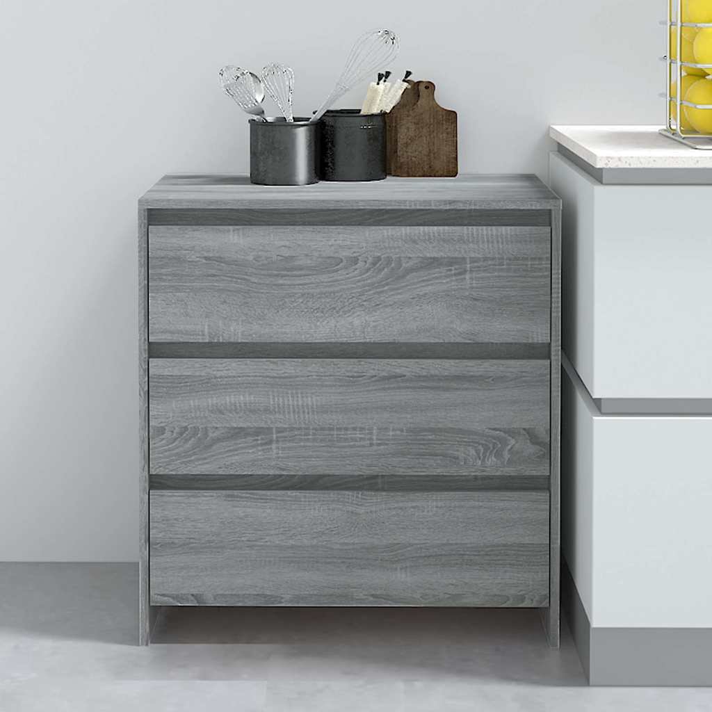 vidaXL Senkki harmaa Sonoma 70x41x75 cm tekninen puu