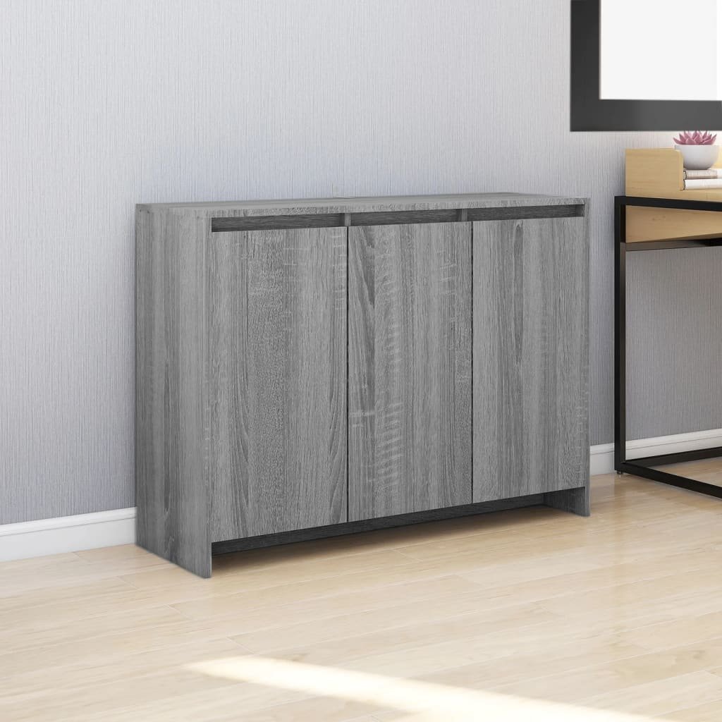 vidaXL Senkki harmaa Sonoma 102x33x75 cm tekninen puu