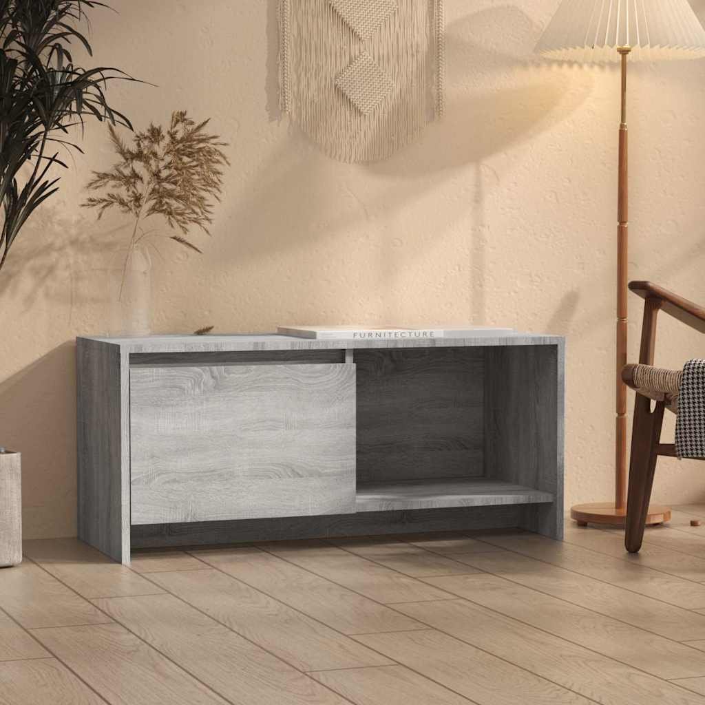 vidaXL TV-taso harmaa Sonoma 90x35x40 cm tekninen puu