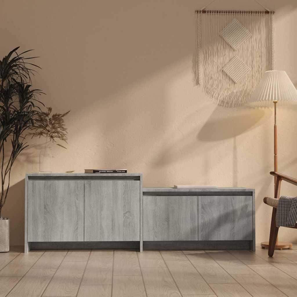 vidaXL TV-taso harmaa Sonoma 146,5x35x50 cm tekninen puu