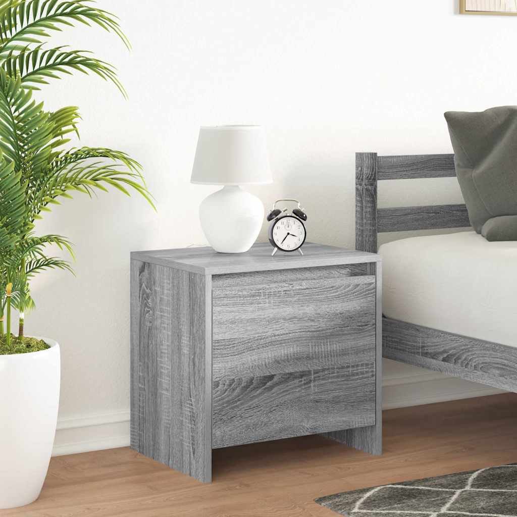 vidaXL Yöpöytä harmaa Sonoma 45x34,5x44,5 cm tekninen puu