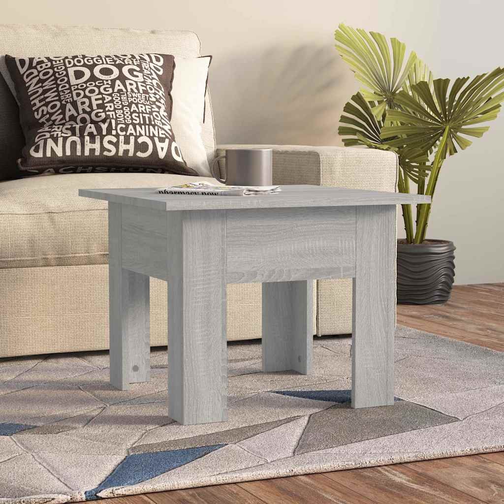 vidaXL Sohvapöytä harmaa Sonoma 55x55x42 cm lastulevy
