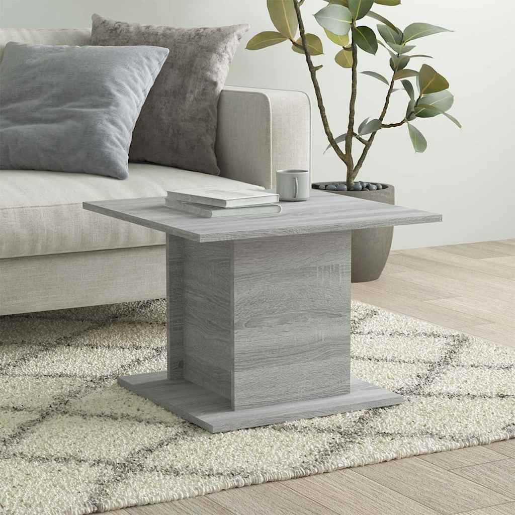 vidaXL Sohvapöytä harmaa Sonoma 55,5x55,5x40 cm tekninen puu