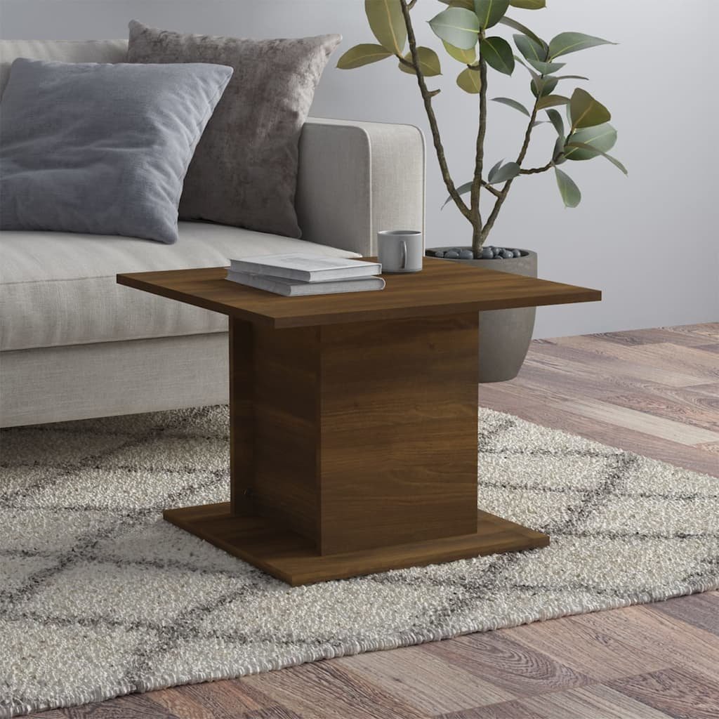 vidaXL Sohvapöytä ruskea tammi 55,5x55,5x40 cm tekninen puu