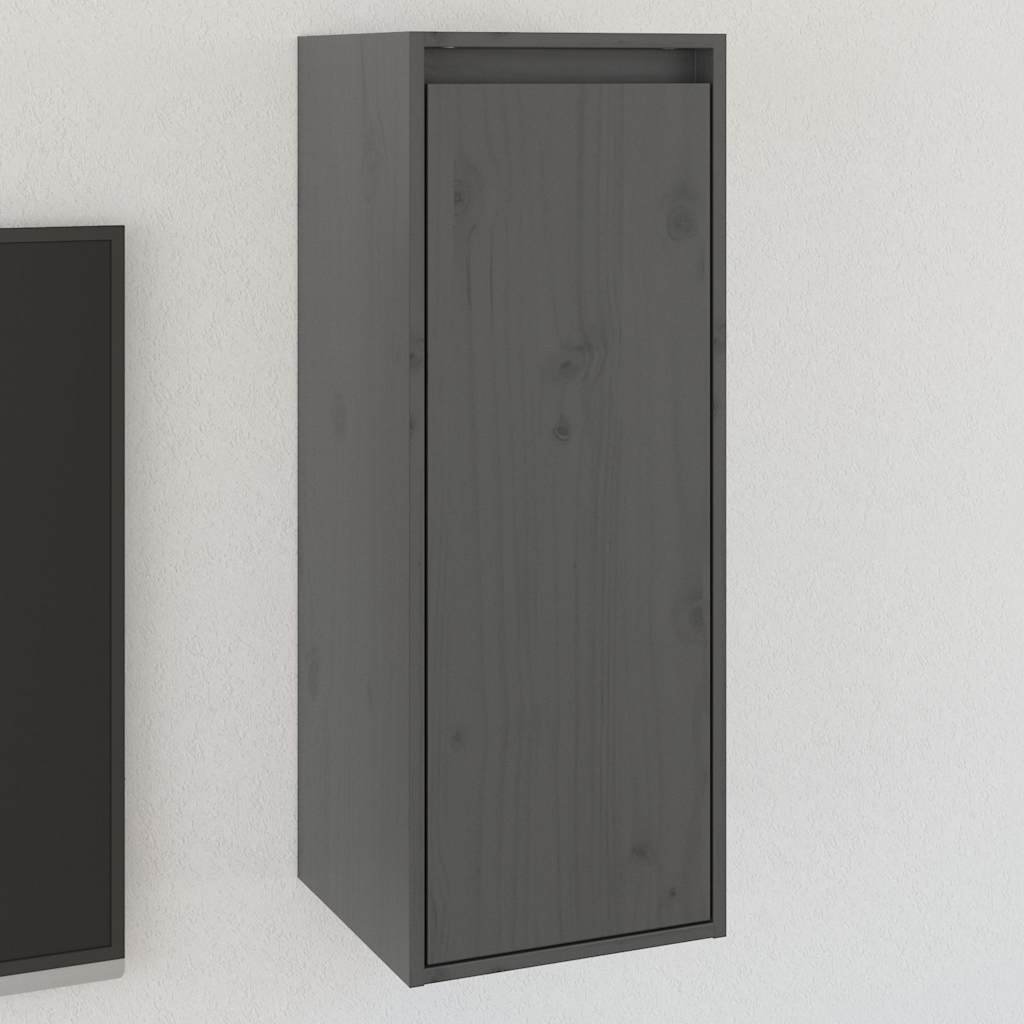 vidaXL Seinäkaappi harmaa 30x30x80 cm täysi mänty