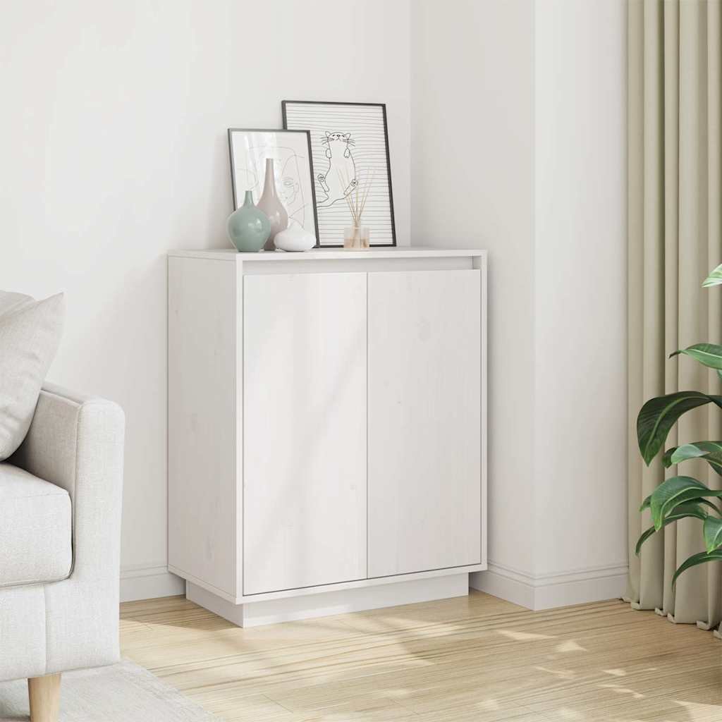 vidaXL Senkki valkoinen 60x34x75 cm täysi mänty