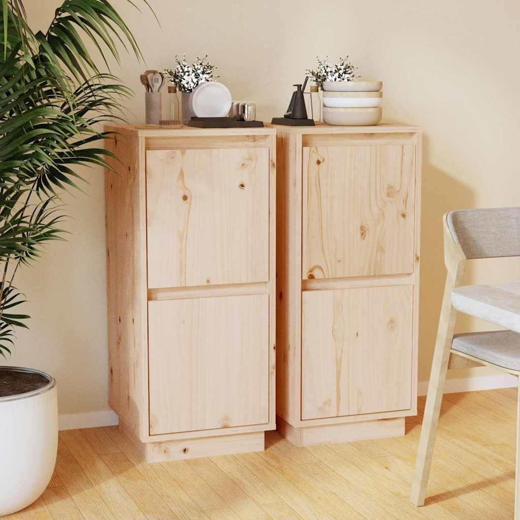 vidaXL Senkit 2 kpl 31,5x34x75 cm täysi mänty