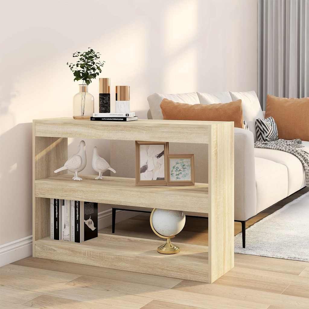 vidaXL Kirjahylly/tilanjakaja Sonoma-tammi 100x30x72 cm