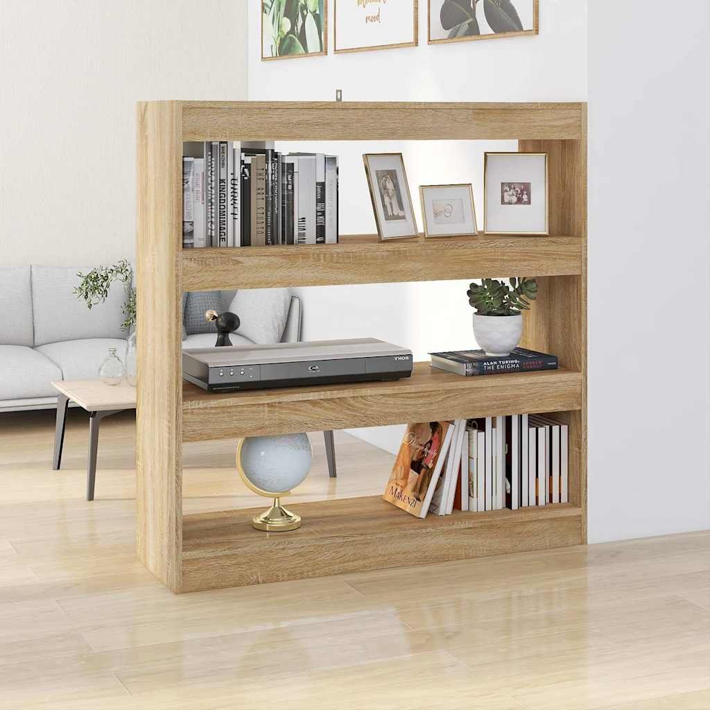 vidaXL Kirjahylly/tilanjakaja Sonoma-tammi 100x30x103 cm
