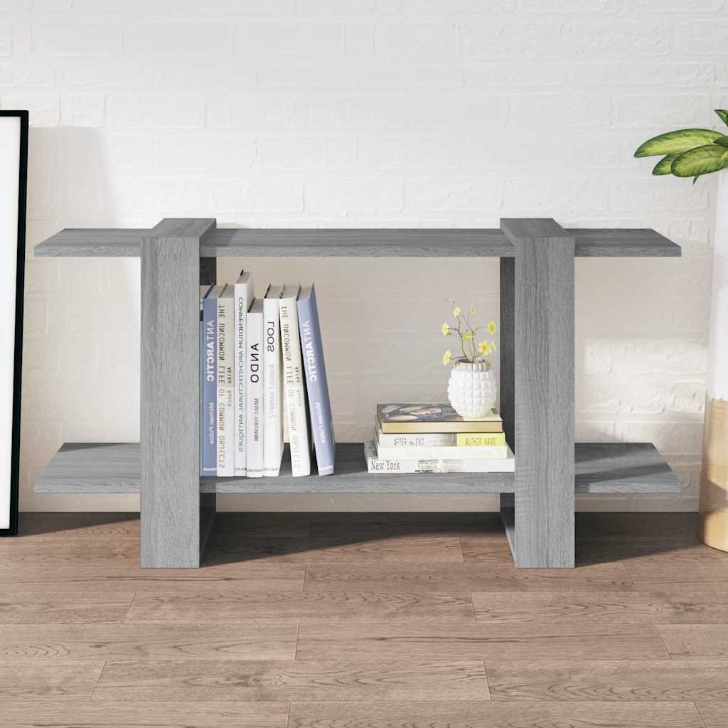 vidaXL Kirjahylly harmaa Sonoma 100x30x51 cm tekninen puu