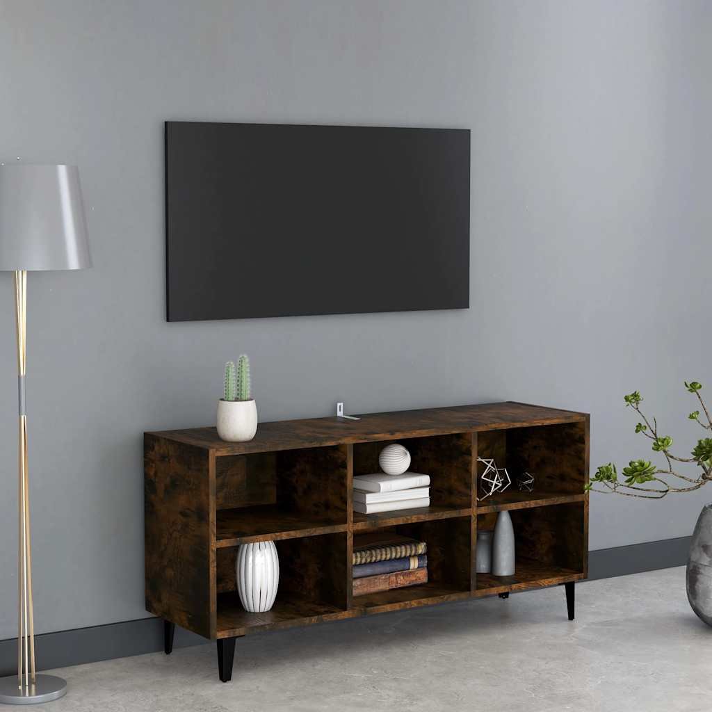 vidaXL TV-taso metallijalat savutammi 103,5x30x50 cm