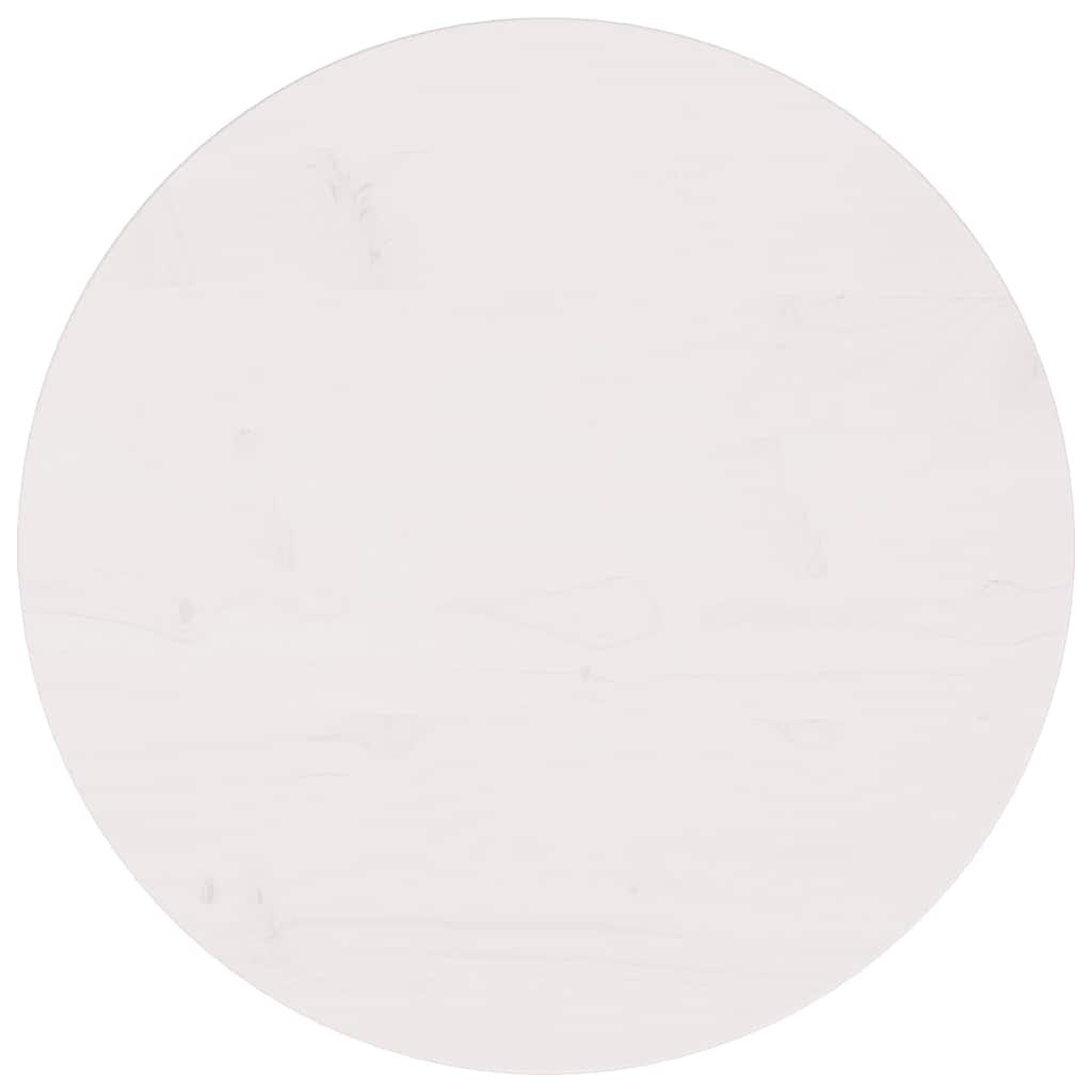 vidaXL Pöytälevy valkoinen Ø60x2,5 cm täysi mänty