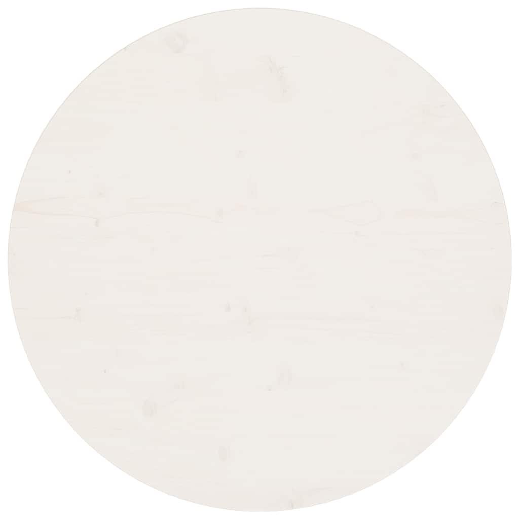 vidaXL Pöytälevy valkoinen Ø70x2,5 cm täysi mänty