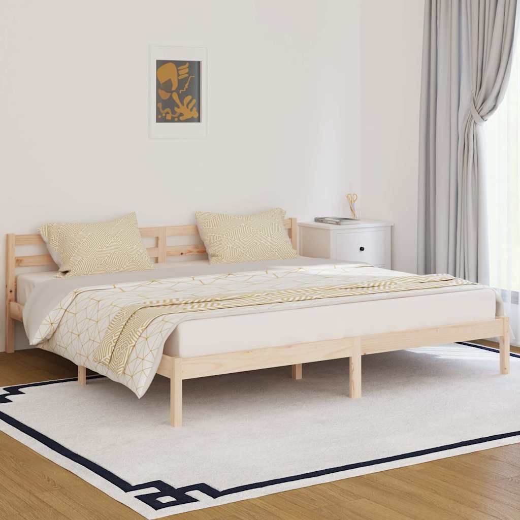 vidaXL Sängynrunko täysi mänty 200 x 200 cm