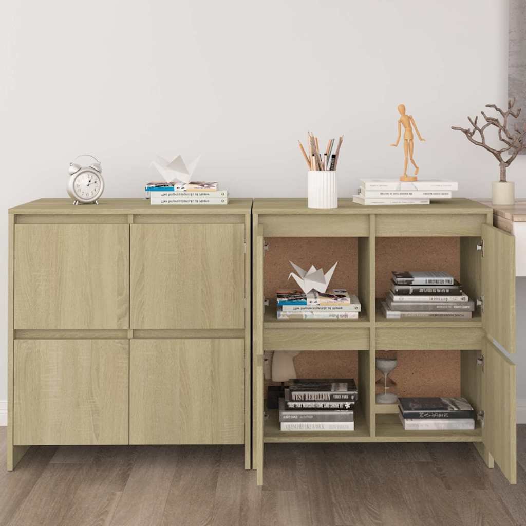vidaXL Senkit 2 kpl Sonoma-tammi 70x41x75 cm tekninen puu