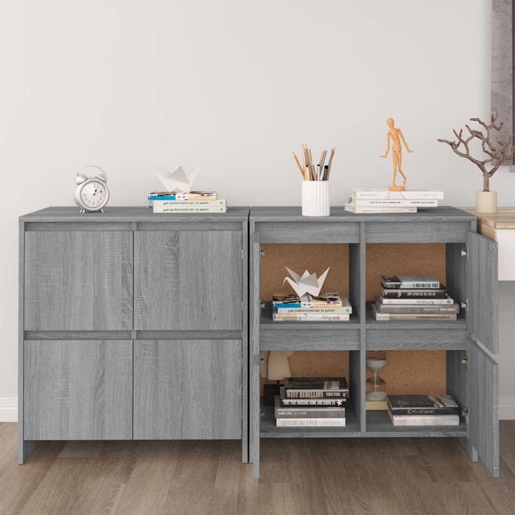 vidaXL Senkit 2 kpl harmaa Sonoma 70x41x75 cm tekninen puu