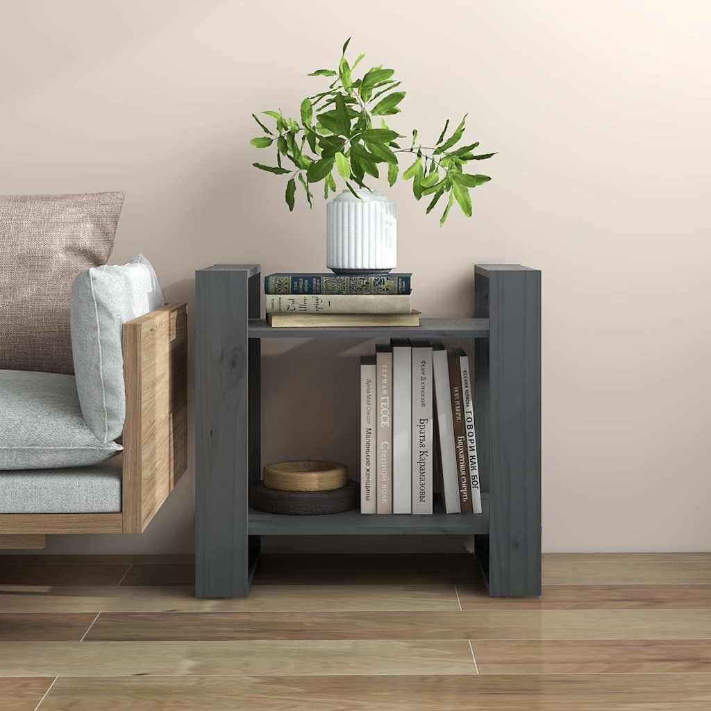 vidaXL Kirjahylly/tilanjakaja harmaa 60x35x57 cm täysi mänty