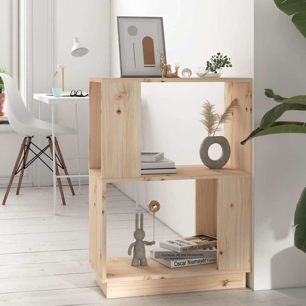 vidaXL Kirjahylly/tilanjakaja 51x25x70 cm täysi mänty