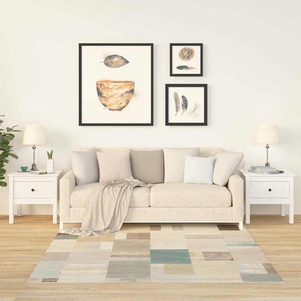 vidaXL Sivupöydät 2 kpl valkoinen 50x50x49 cm täysi mänty