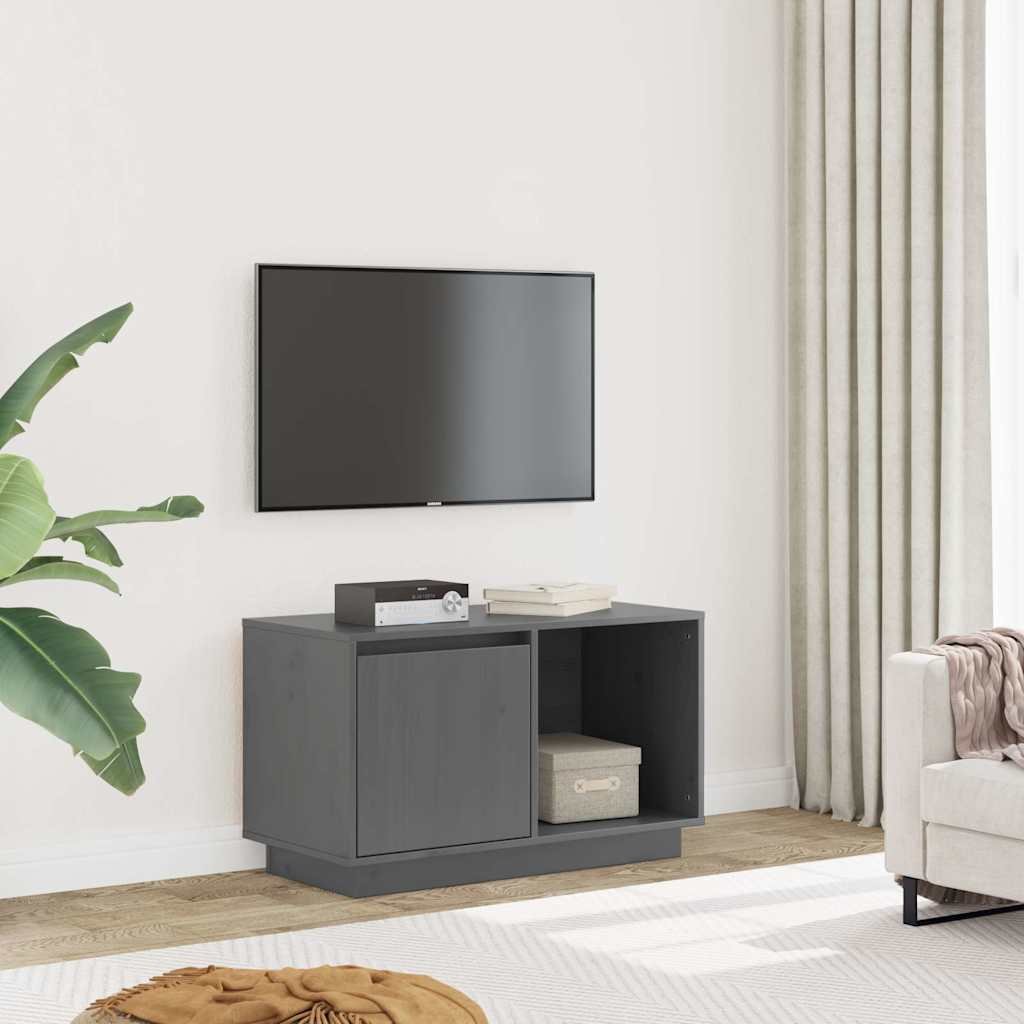 vidaXL TV-taso harmaa 74x35x44 cm täysi mänty