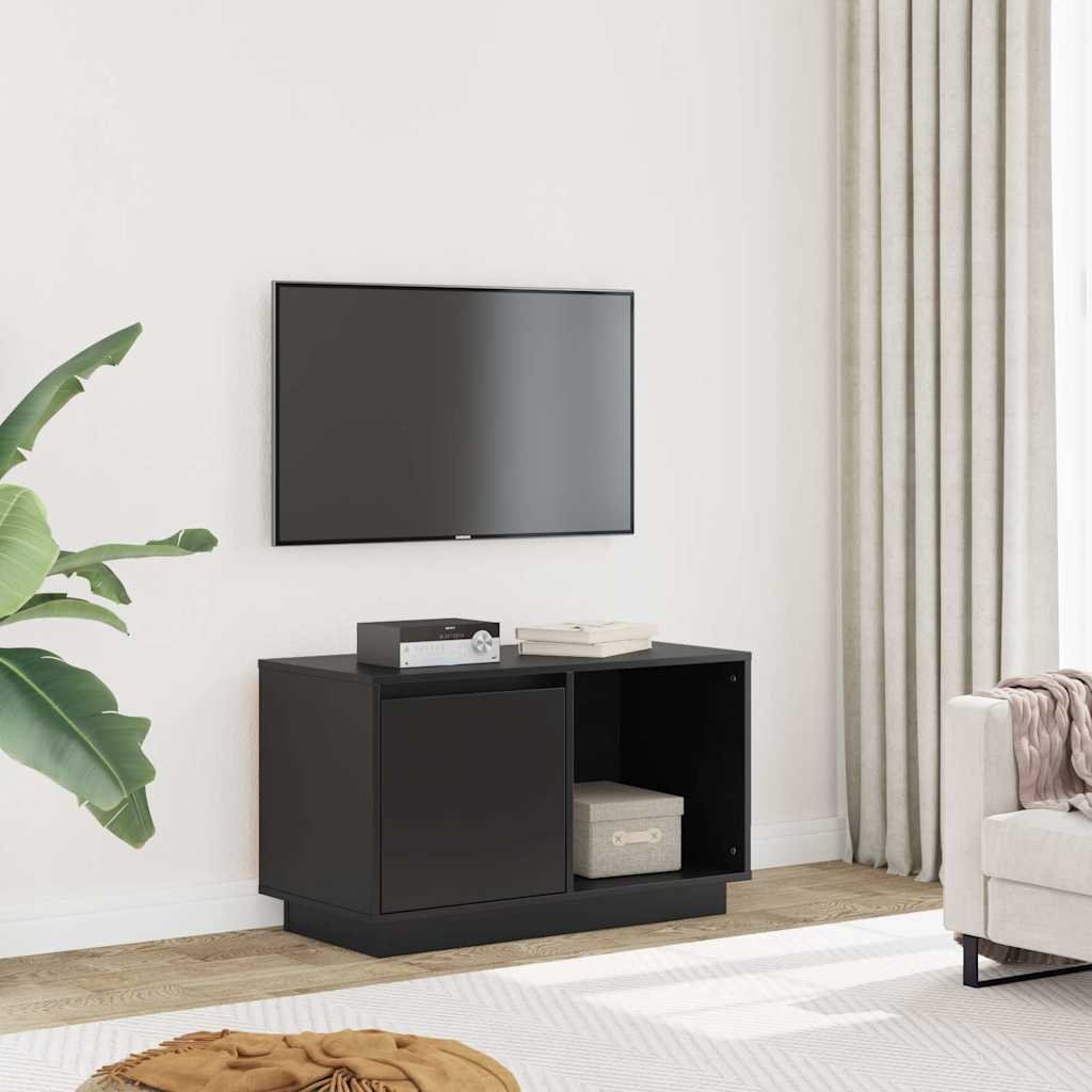 vidaXL TV-taso musta 74x35x44 cm täysi mänty