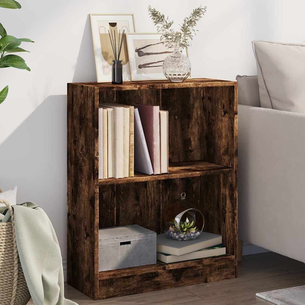 vidaXL Kirjahylly savutammi 60x24x76 cm tekninen puu