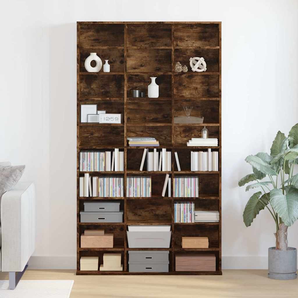 vidaXL Kirjahylly savutammi 102x23x177,5 cm tekninen puu