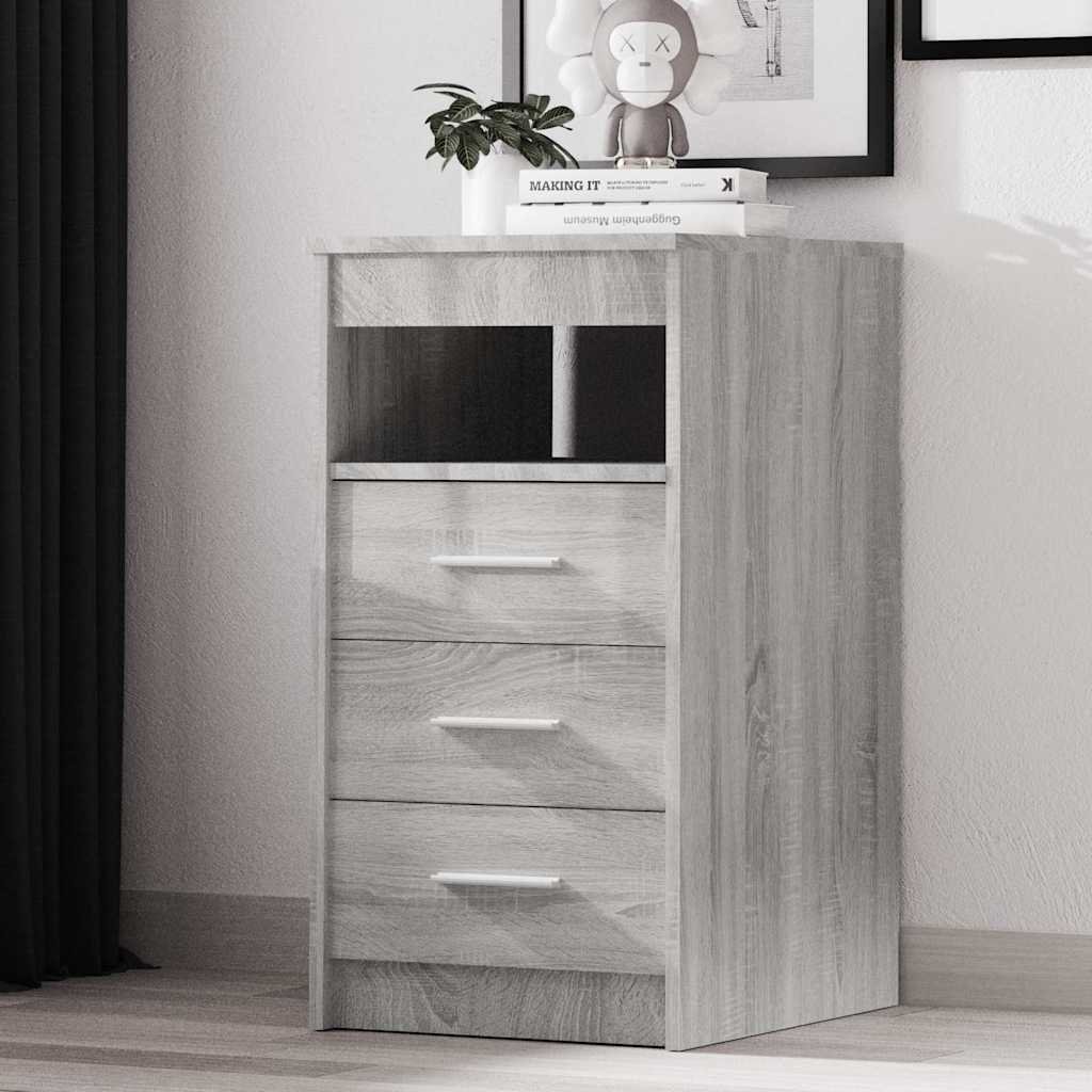 vidaXL Laatikosto harmaa Sonoma 40x50x76 cm tekninen puu