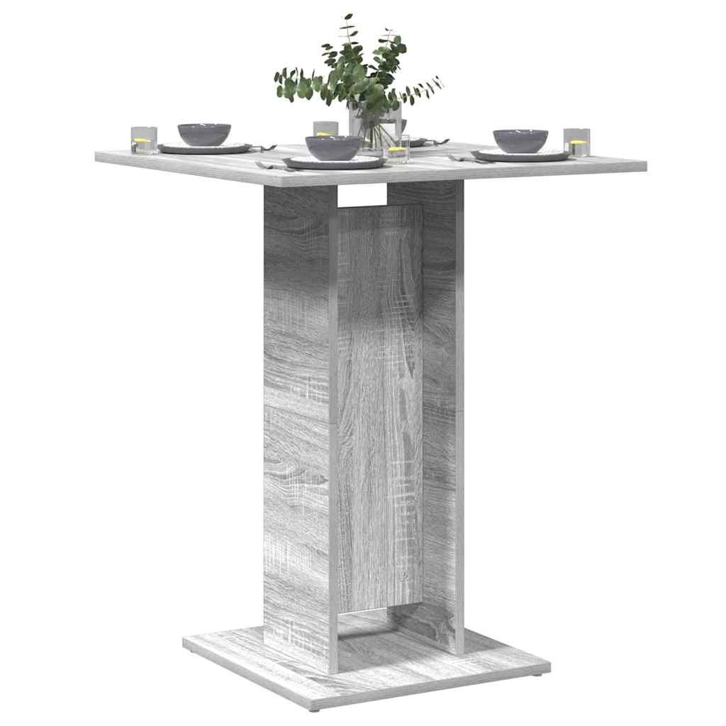 vidaXL Bistropöytä harmaa Sonoma 60x60x75 cm tekninen puu