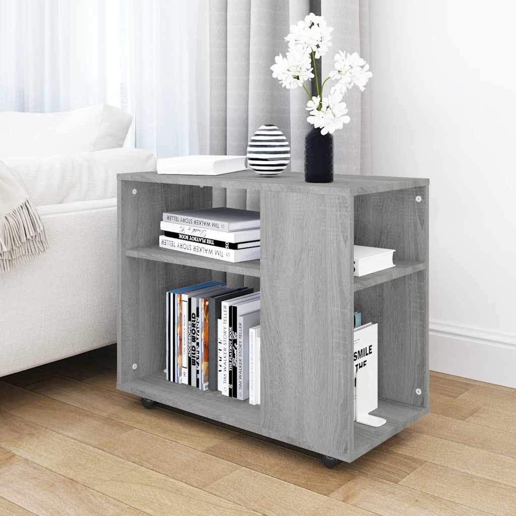 vidaXL Sivupöytä harmaa Sonoma 70x35x60,5 cm tekninen puu