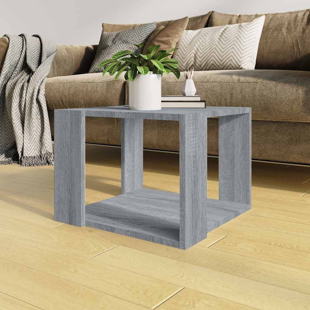 vidaXL Sohvapöytä harmaa Sonoma 40x40x30 cm tekninen puu