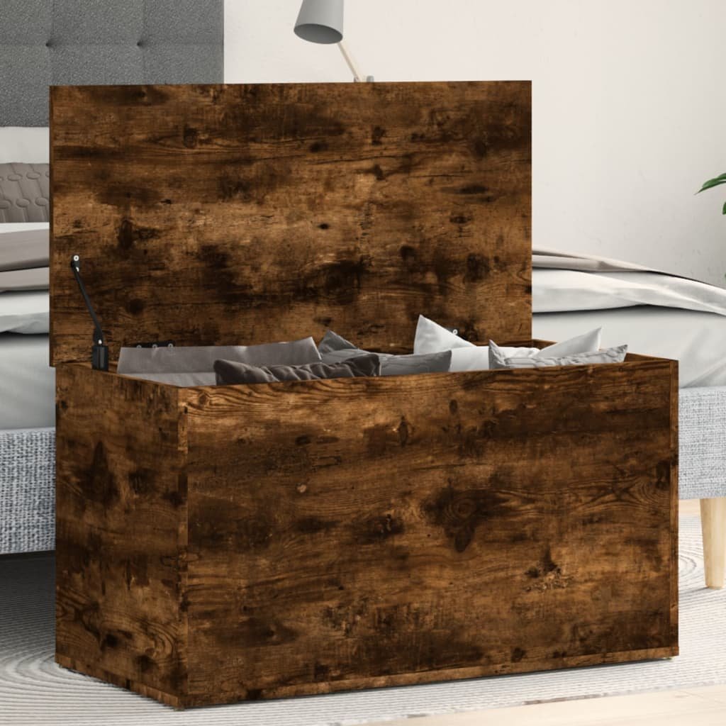 vidaXL Säilytysarkku savutammi 84x42x46 cm tekninen puu