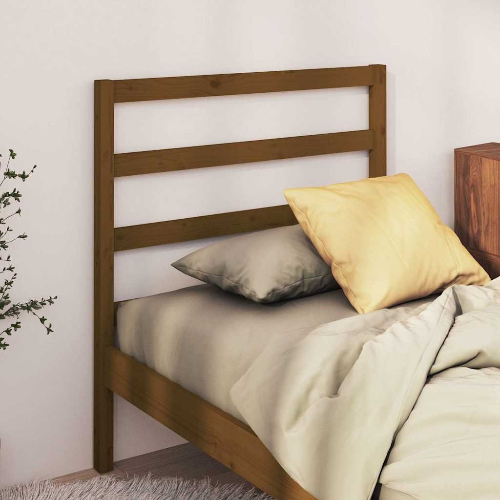 vidaXL Sängynpääty hunajanruskea 81x4x100 cm täysi mänty
