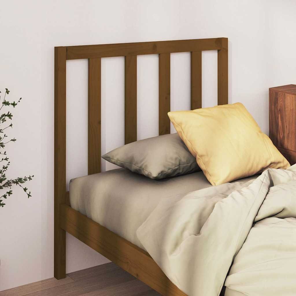 vidaXL Sängynpääty hunajanruskea 96x4x100 cm täysi mänty