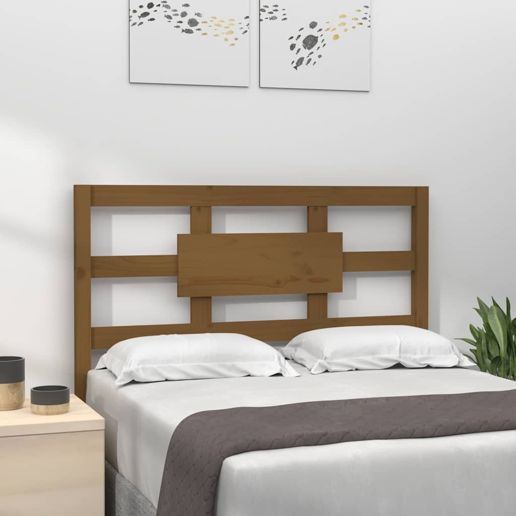 vidaXL Sängynpääty hunajanruskea 80,5x4x100 cm täysi mänty