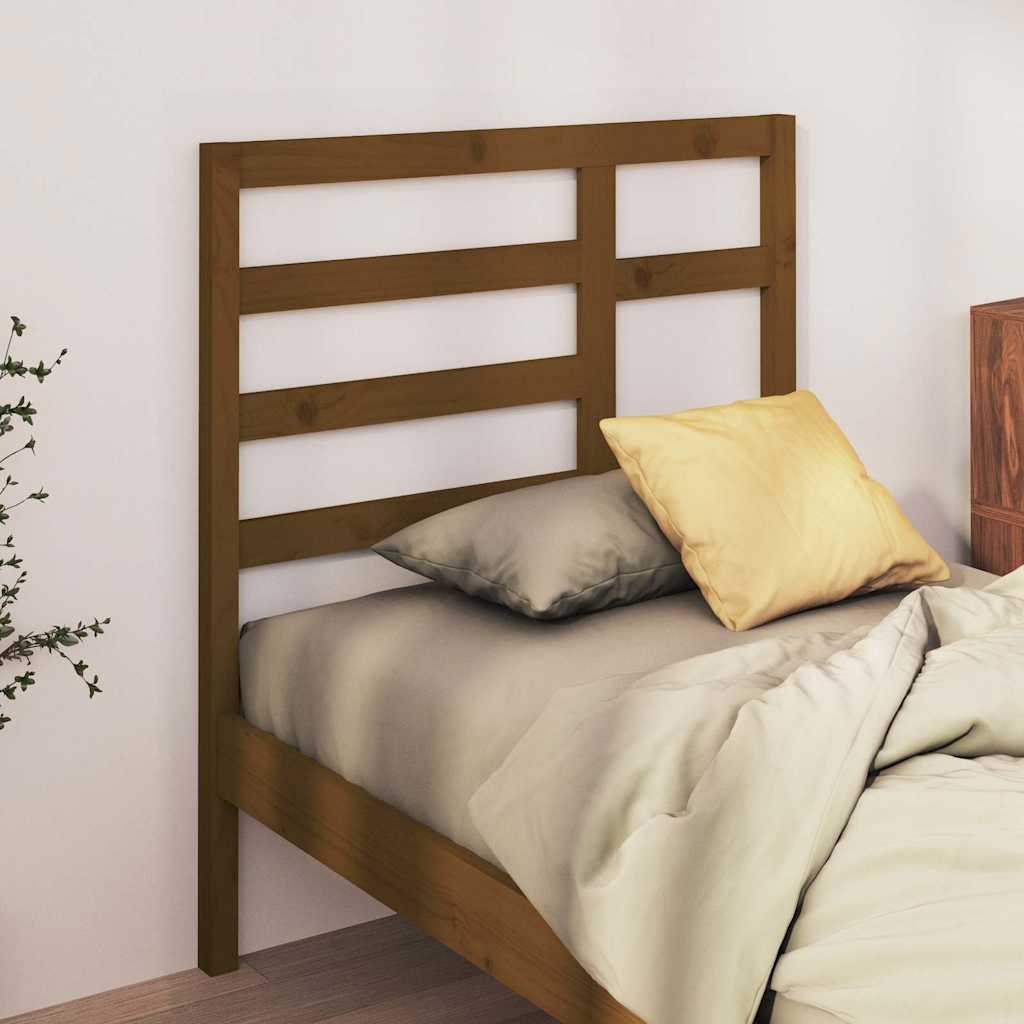 vidaXL Sängynpääty hunajanruskea 96x4x104 cm täysi mänty