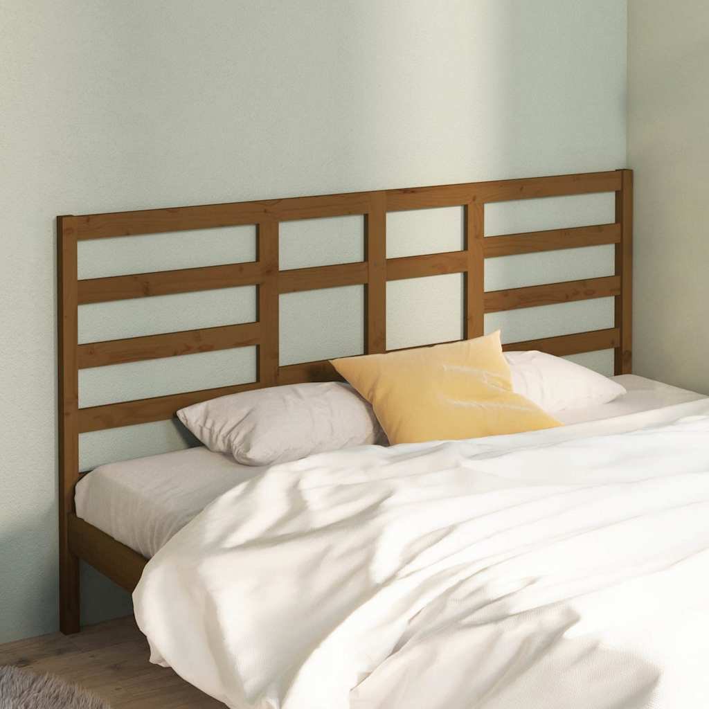 vidaXL Sängynpääty hunajanruskea 186x4x104 cm täysi mänty