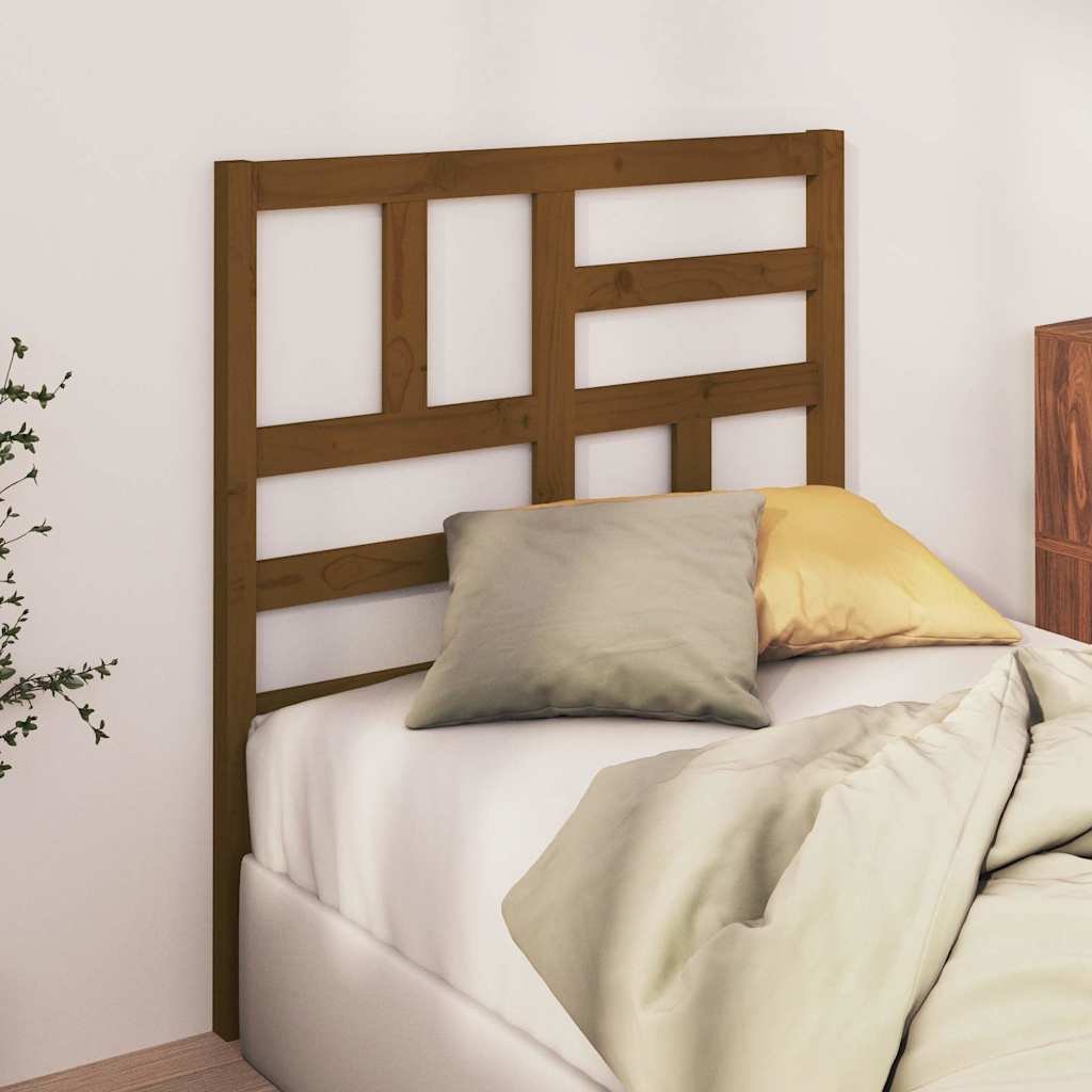 vidaXL Sängynpääty hunajanruskea 81x4x104 cm täysi mänty