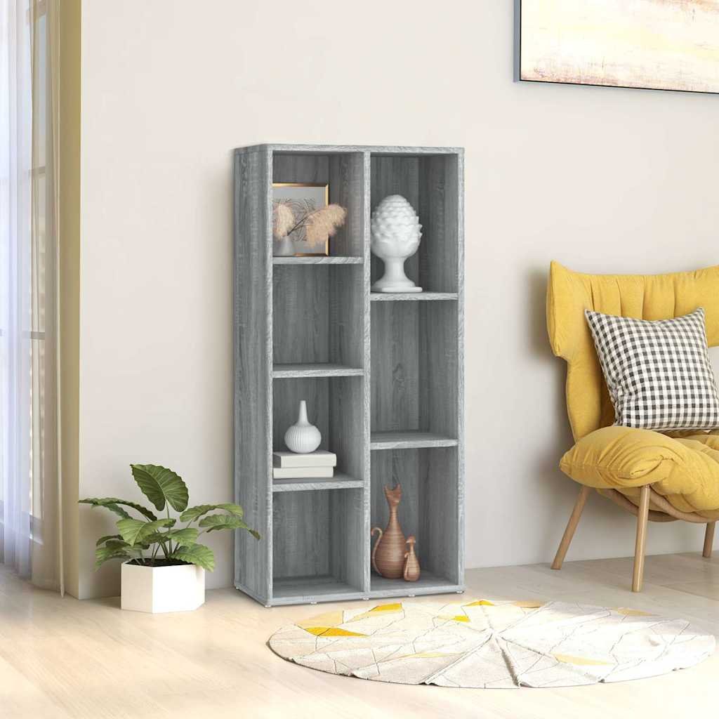 vidaXL Kirjahylly harmaa Sonoma 50x25x106 cm