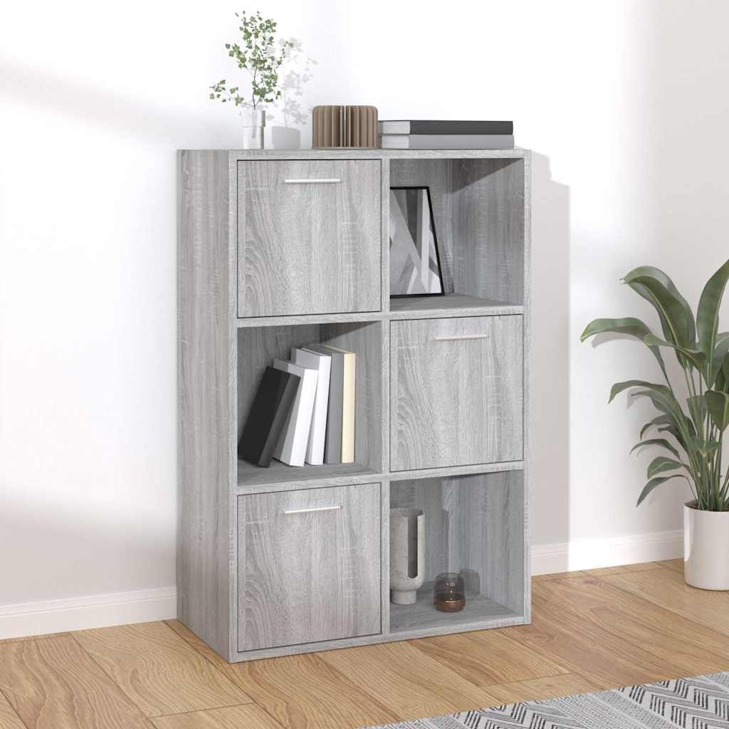 vidaXL Säilytyskaappi harmaa Sonoma 60x29,5x90 cm