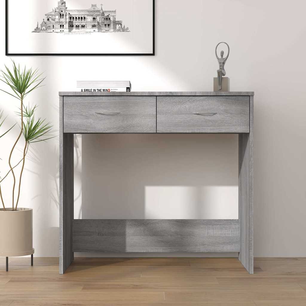 vidaXL Työpöytä harmaa Sonoma 80x40x75 cm tekninen puu