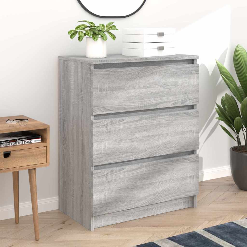 vidaXL Senkki harmaa Sonoma 60x35x76 cm tekninen puu