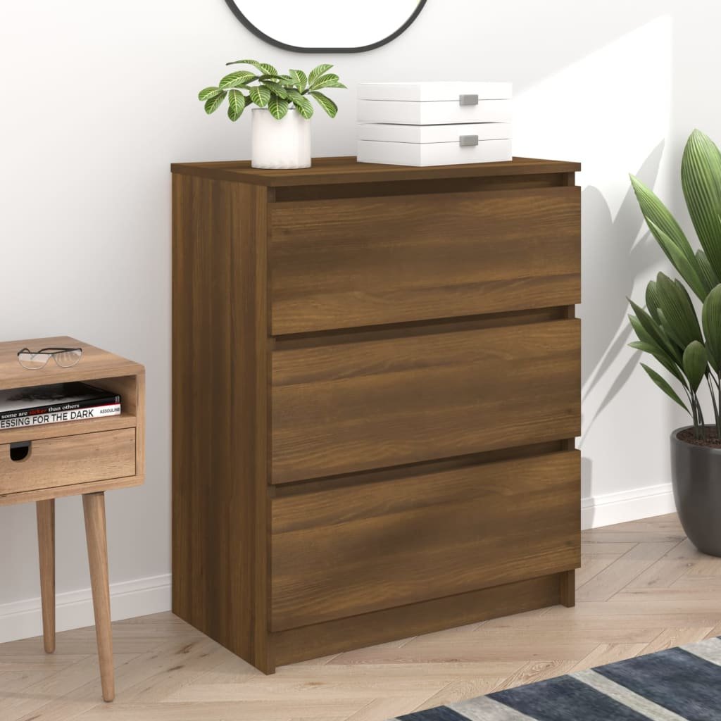 vidaXL Senkki ruskea tammi 60x35x76 cm tekninen puu