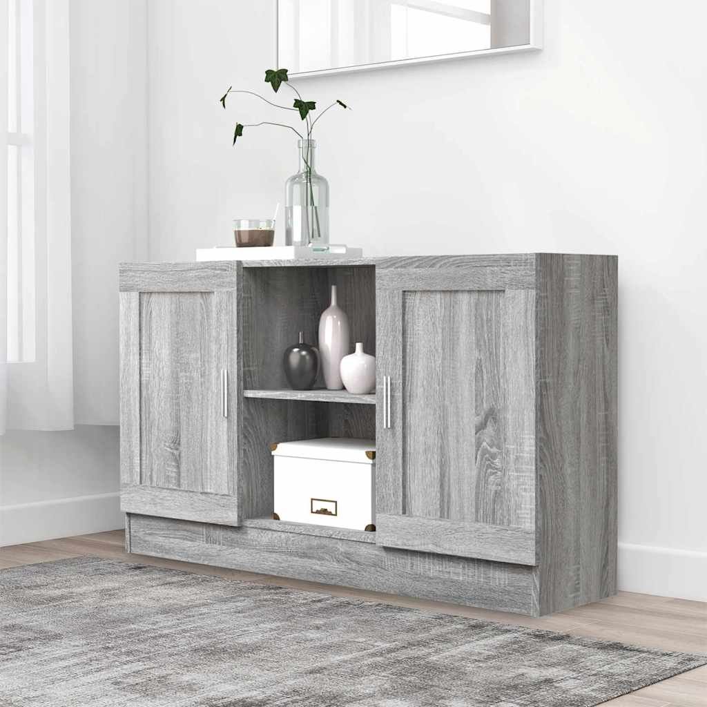 vidaXL Senkki harmaa Sonoma 120x30,5x70 cm tekninen puu